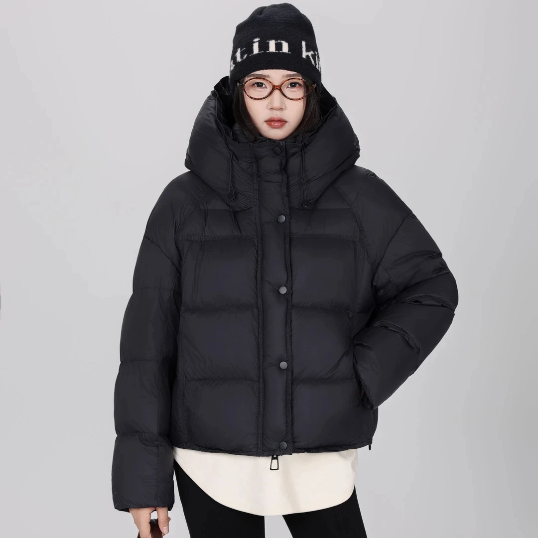 【真90鹅绒】 puff云感泡芙款短款连帽羽绒服