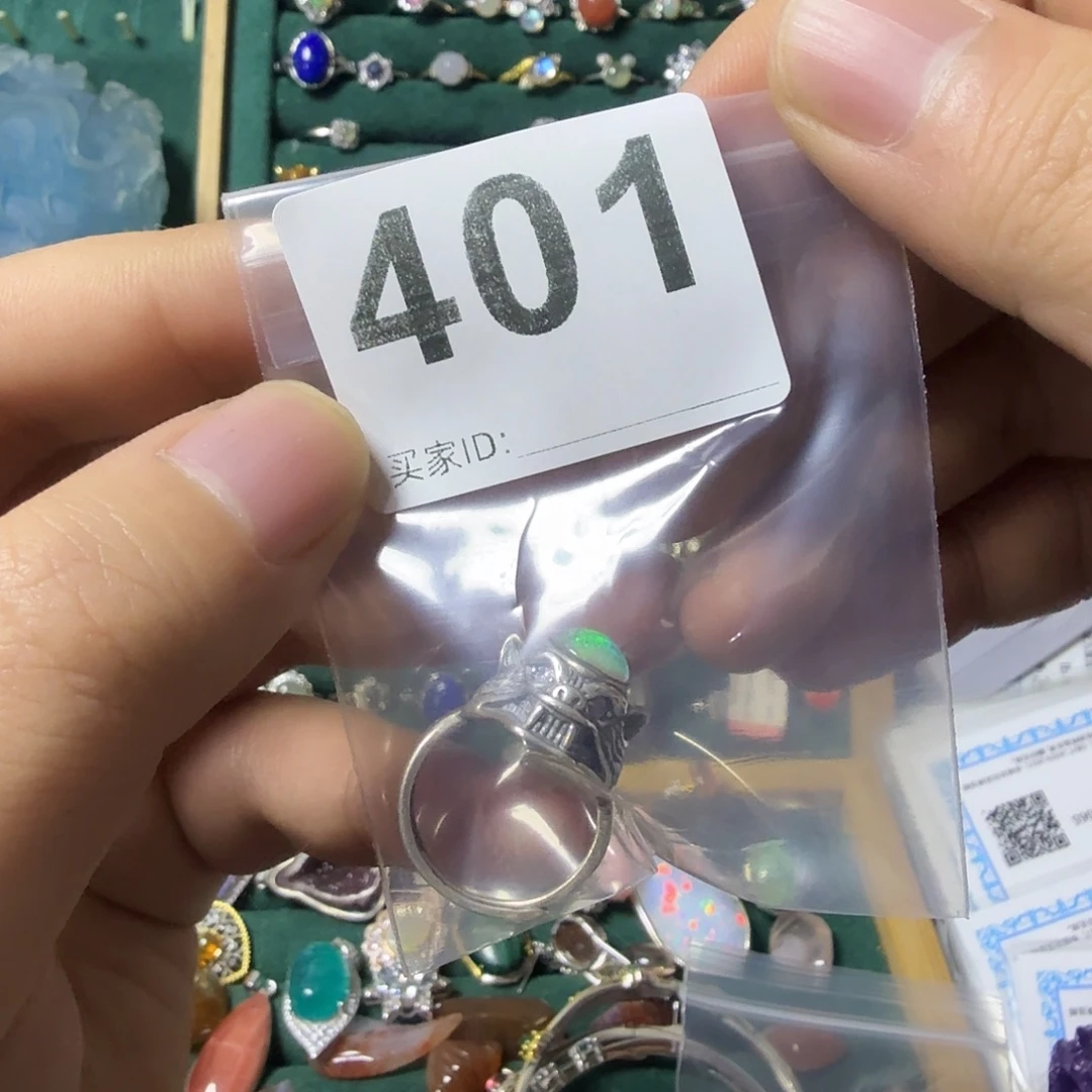 晚***菀欧泊银S925镶嵌戒指