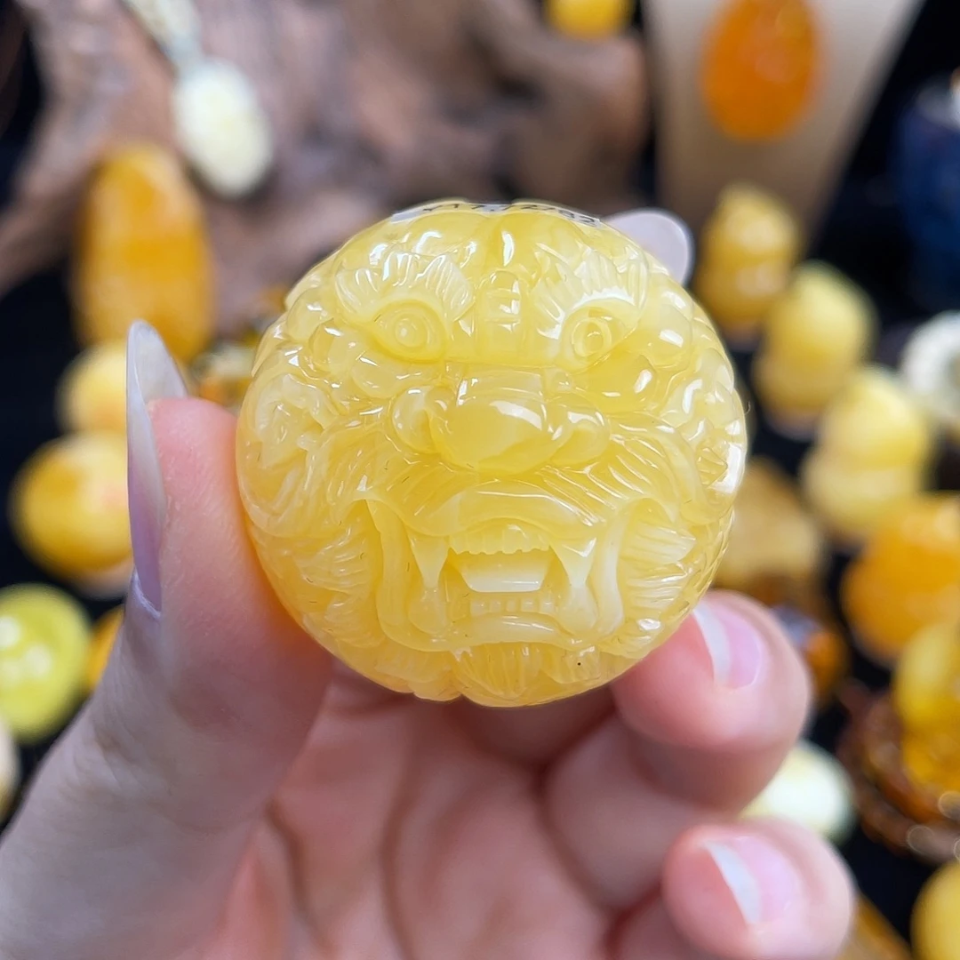 琥珀未镶嵌珠宝奇石花粉