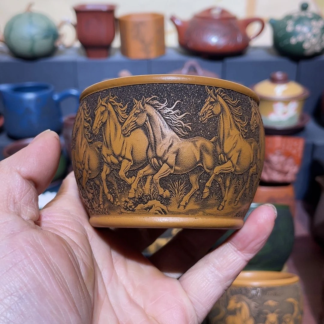 原矿紫砂手工主人杯