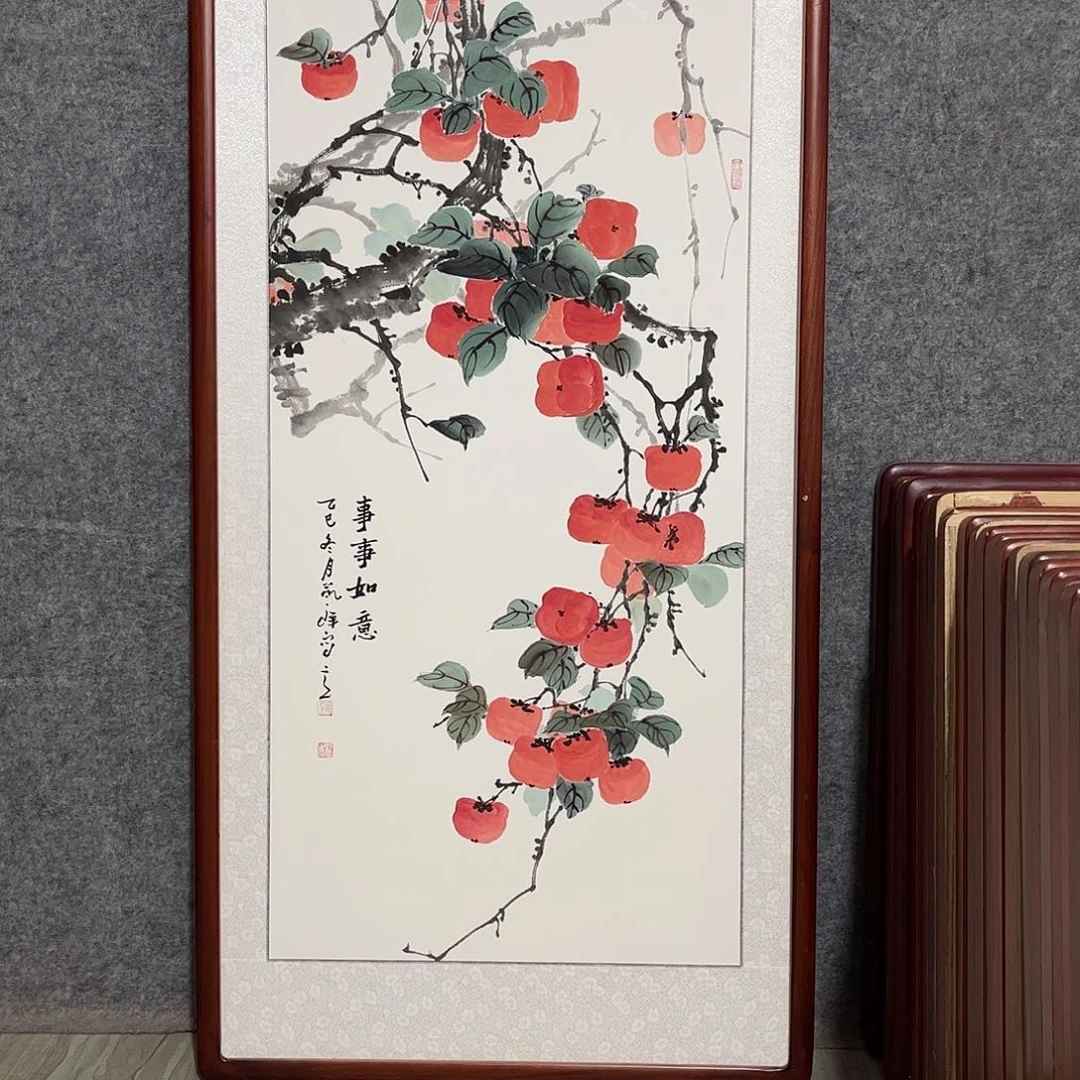 国画书画作品带框63×123