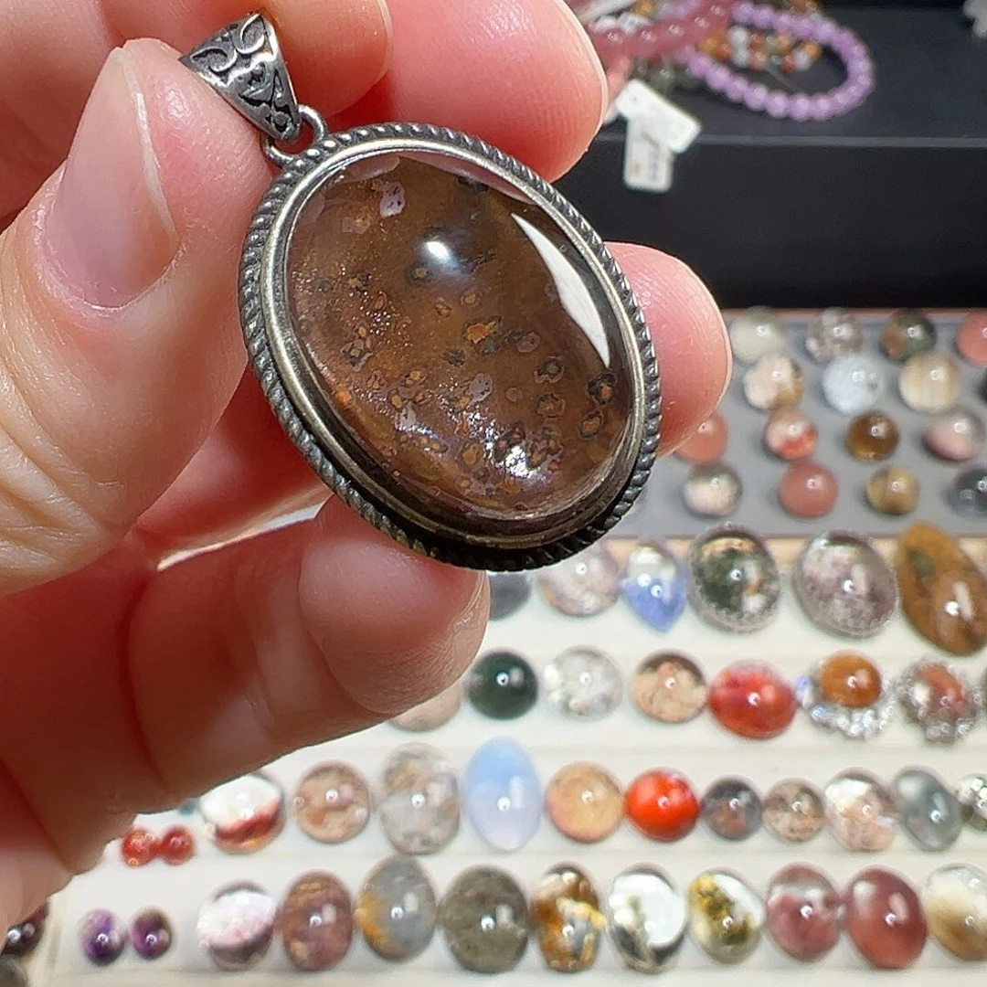 水晶银S925镶嵌吊坠(不含链)