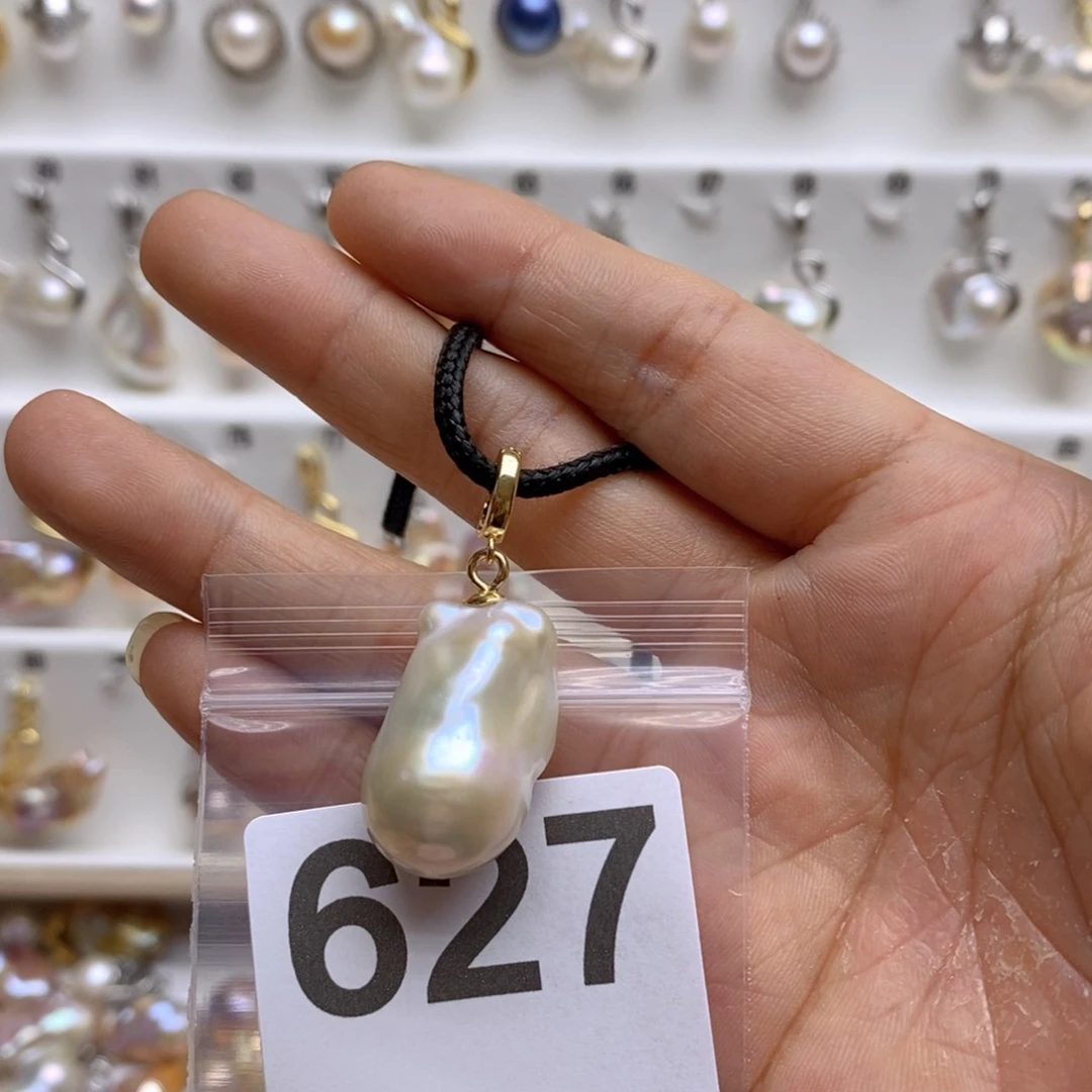 淡水珍珠颈饰银S925镶嵌627