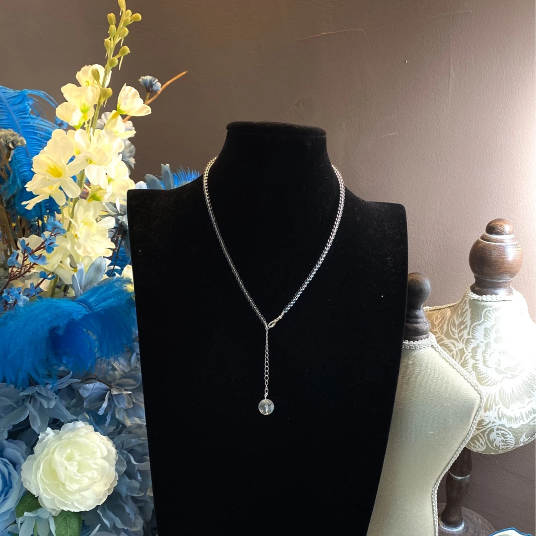 天然水晶白阿塞白水晶项链{多样性发货}D04