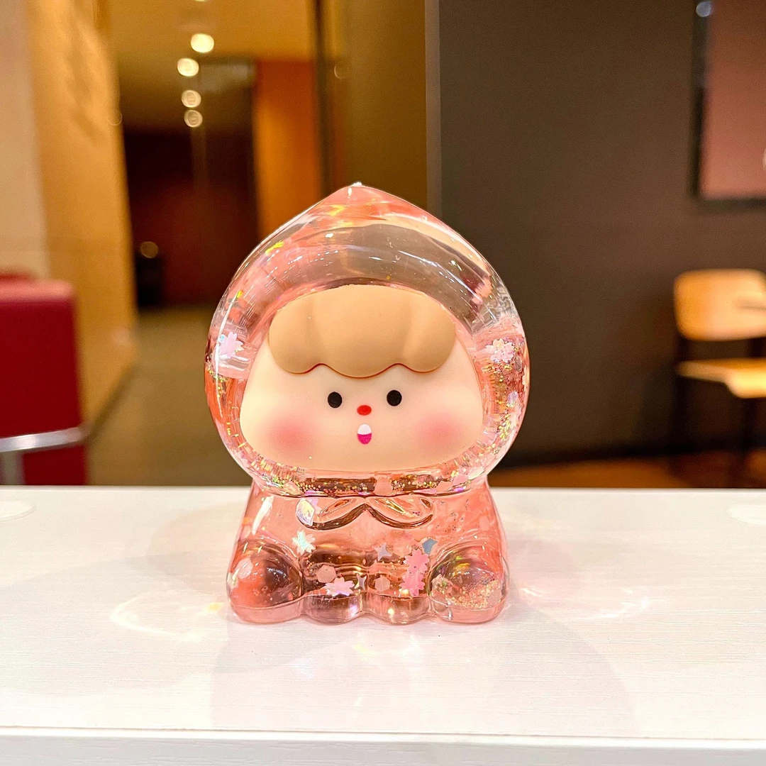 水果妹妹入油流沙摆件创意爆闪桌面摆饰