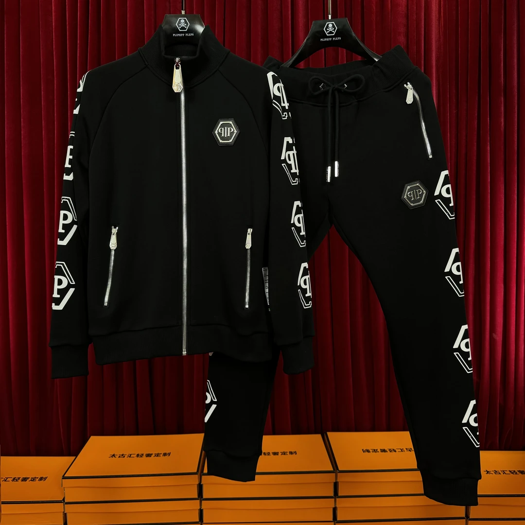 PLIPHPP PLEPN正品双袖双P标 立领男时尚运动卫衣夹克外套＋卫裤