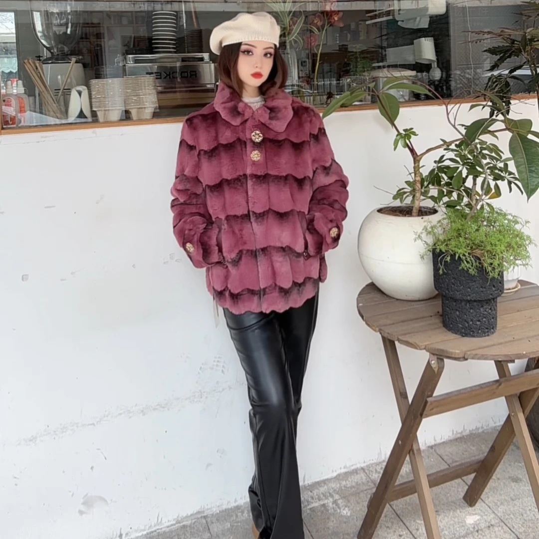 人造皮草 新疆包邮秋冬装外套水貂绒洋气女装仿皮草上衣冬季貂毛