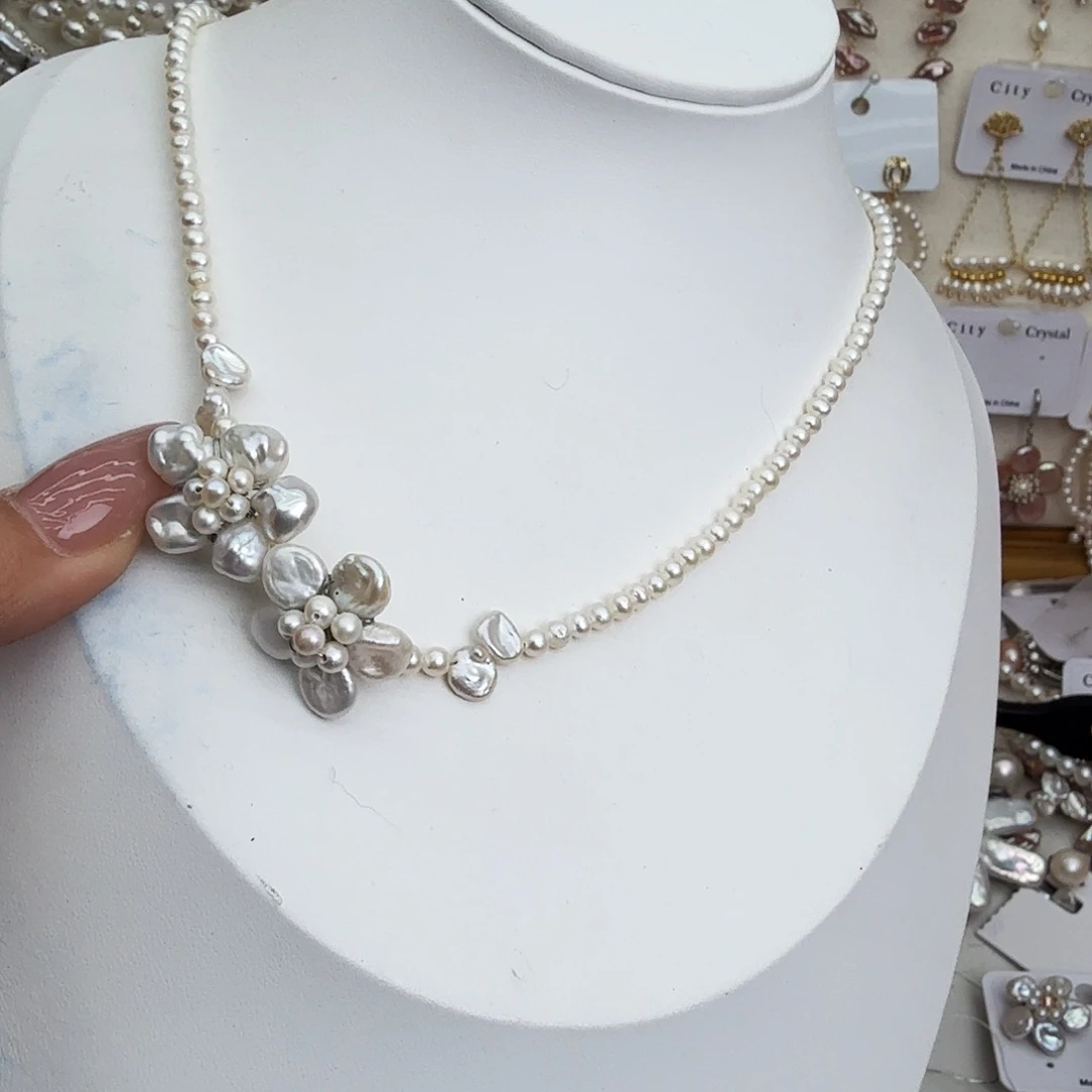 未镶嵌颈饰淡水珍珠