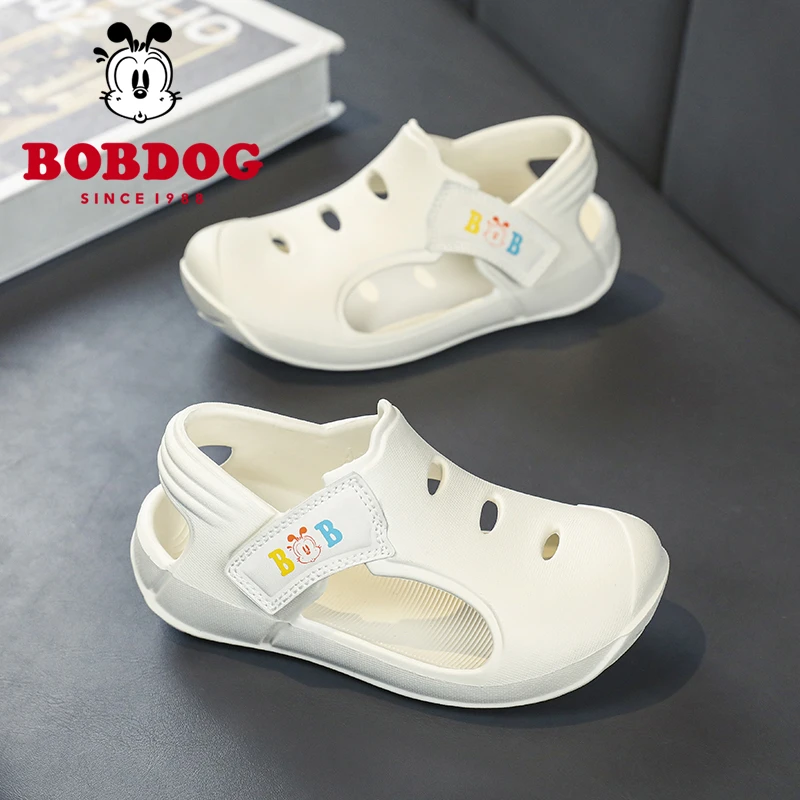Bobdog/巴布豆官方正品2025儿童鞋子软底男女童凉拖鞋外穿防滑款