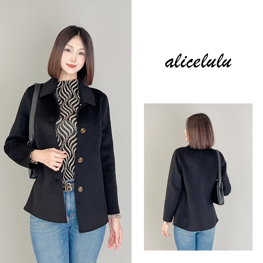 1 ALICE 暖羊羊毛呢大衣 柔糯羊毛 藏肉显瘦 S2139881Tr