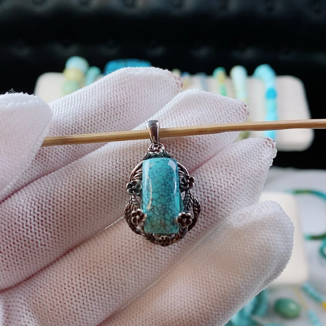 绿松石银S925镶嵌珠宝奇石