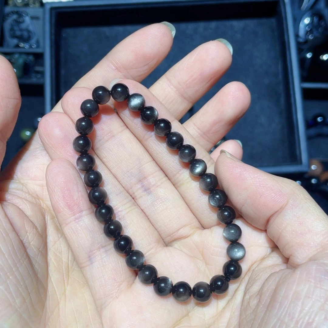 【闪购商品】黑曜岩手链未镶嵌?*