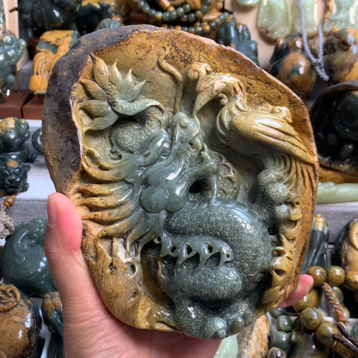 岫岩河磨玉（透闪石质玉）手把件未镶嵌?**?