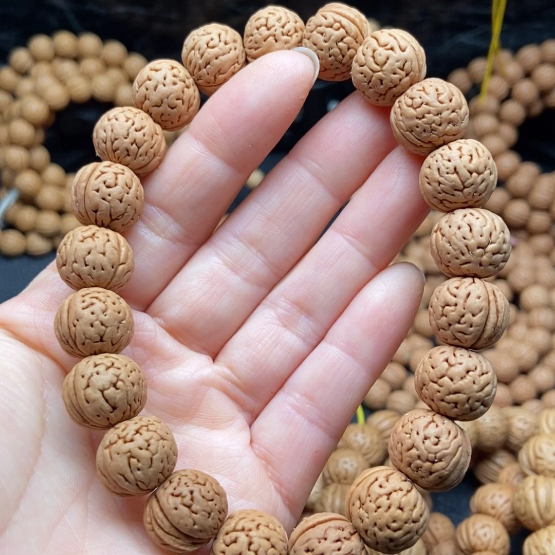 桃核手串东北大肌肉纹14尺矮装原皮原色