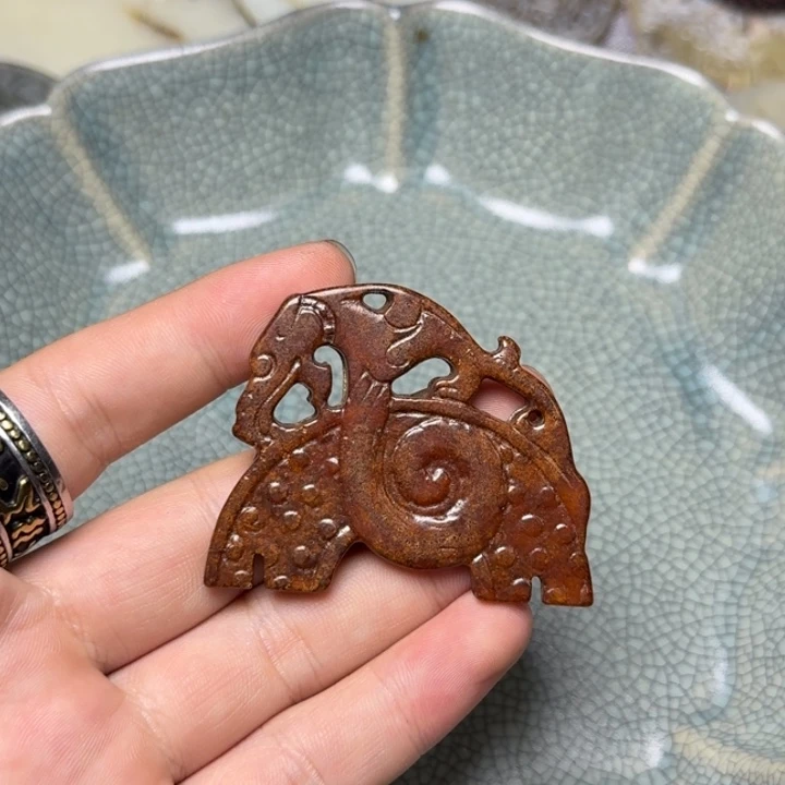 和田玉未镶嵌挂件125