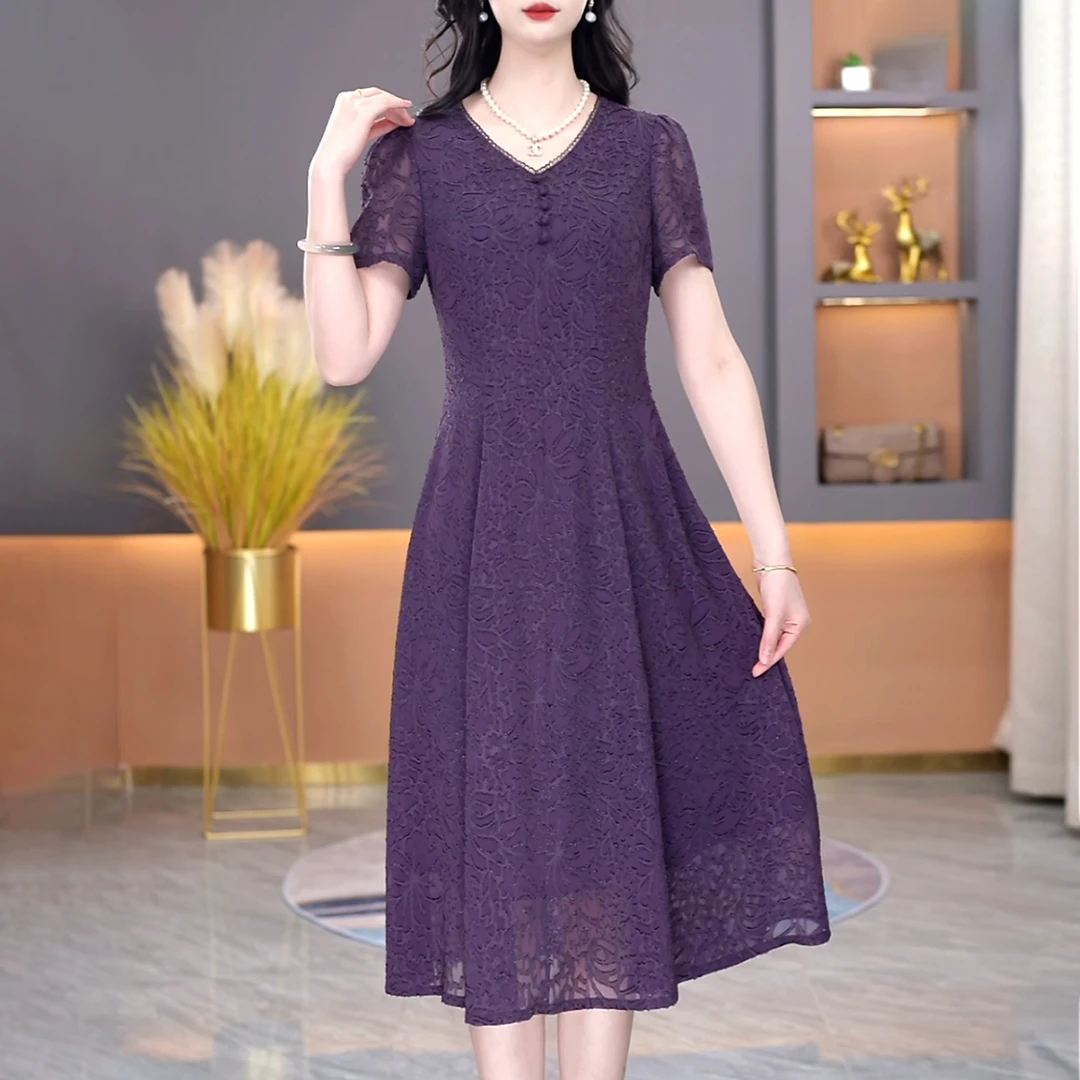 春夏新款百搭气质时尚中长款连衣裙【217-1#】