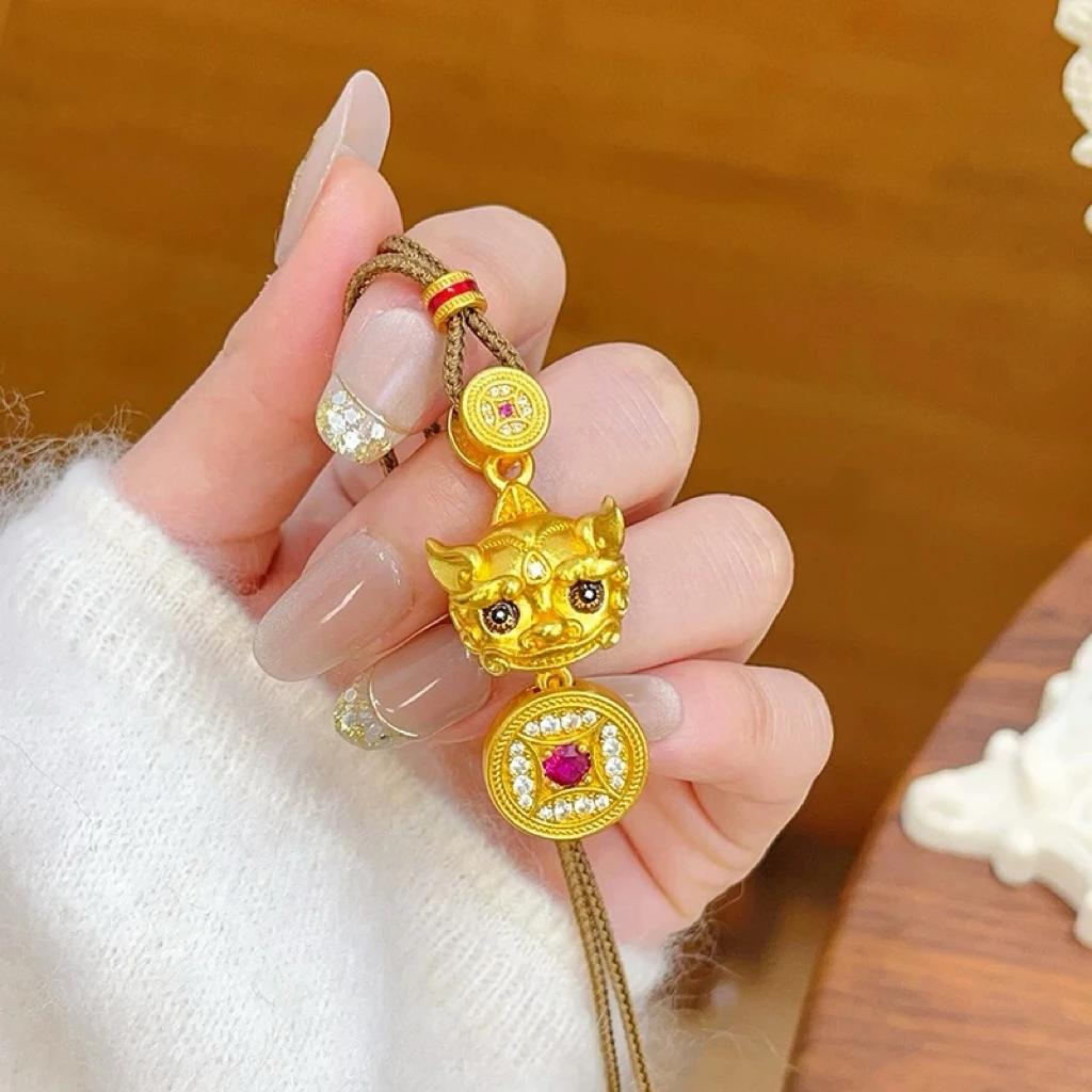 钛钢布艺项链 812毛衣链时尚可爱古法金色精致百搭高端绳子款