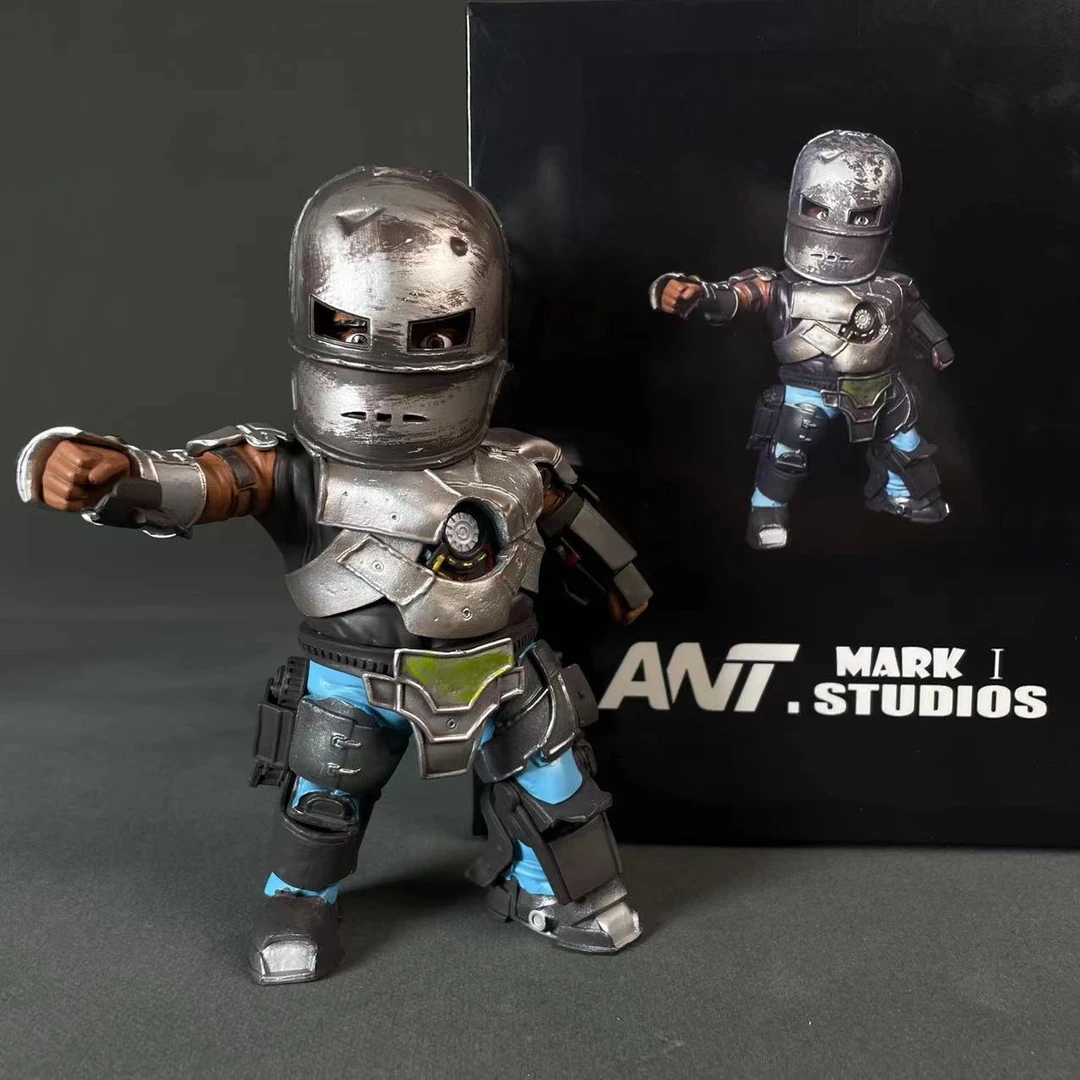 Q版钢铁侠手办MK1发光家居潮流摆件