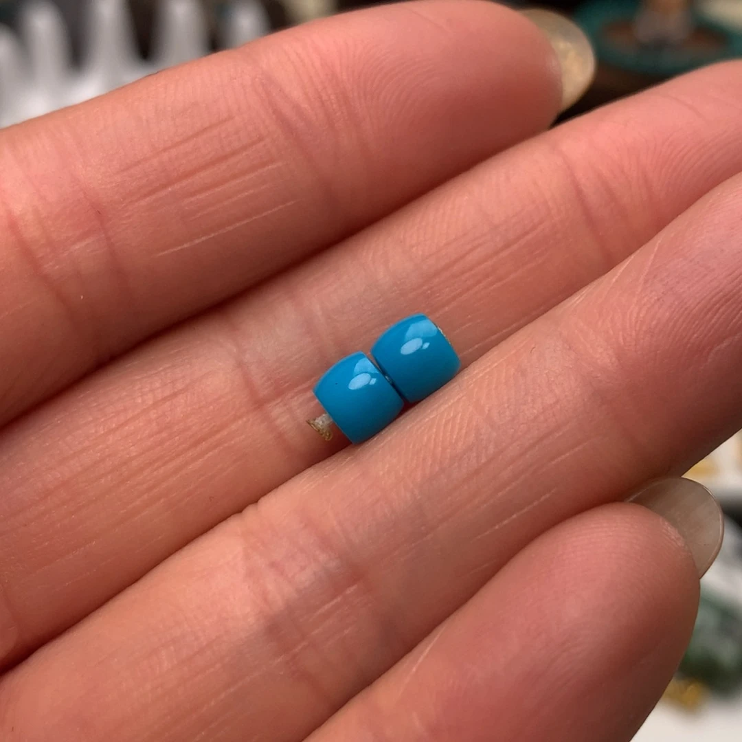 绿松石未镶嵌配饰直径5.5mm