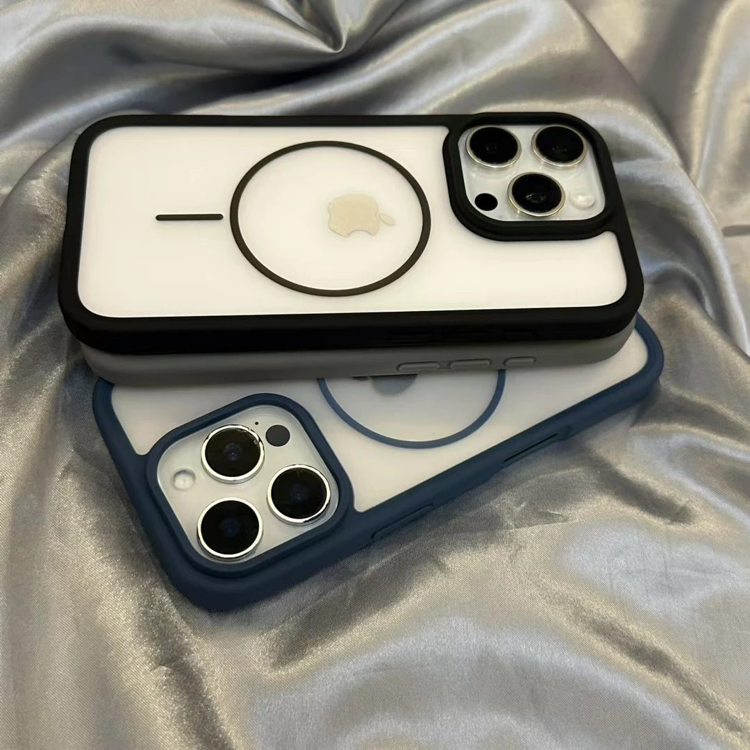 纸片肤感磨砂磁吸适用苹果16promax手机壳简约iPhone15/14创意