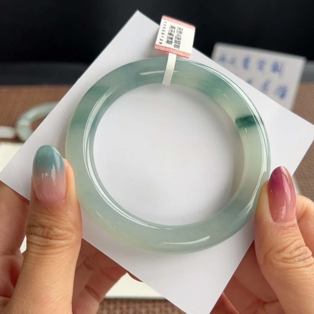 翡翠未镶嵌手镯53号 57.3