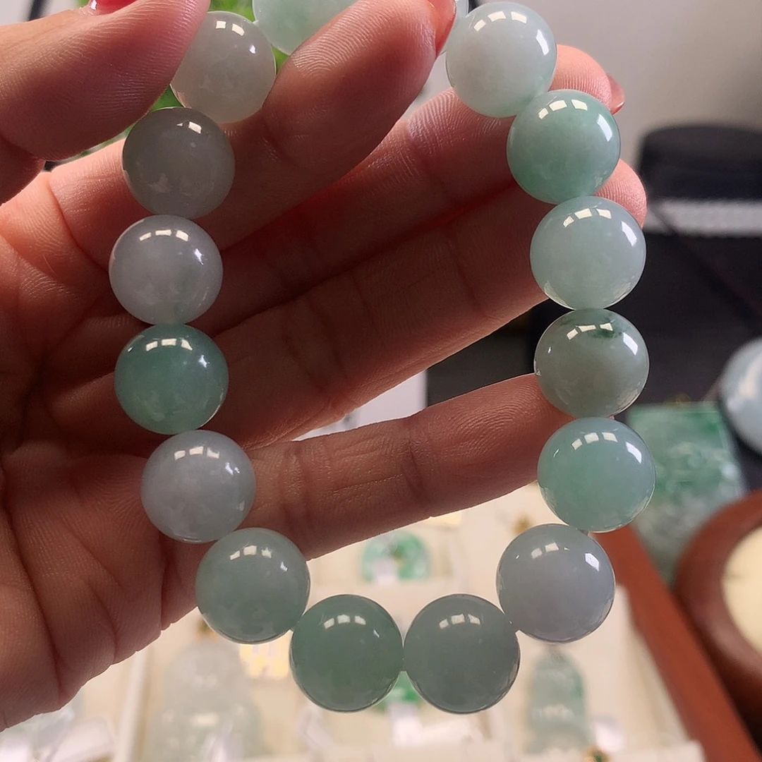 翡翠未镶嵌手串天然翡翠A货手串