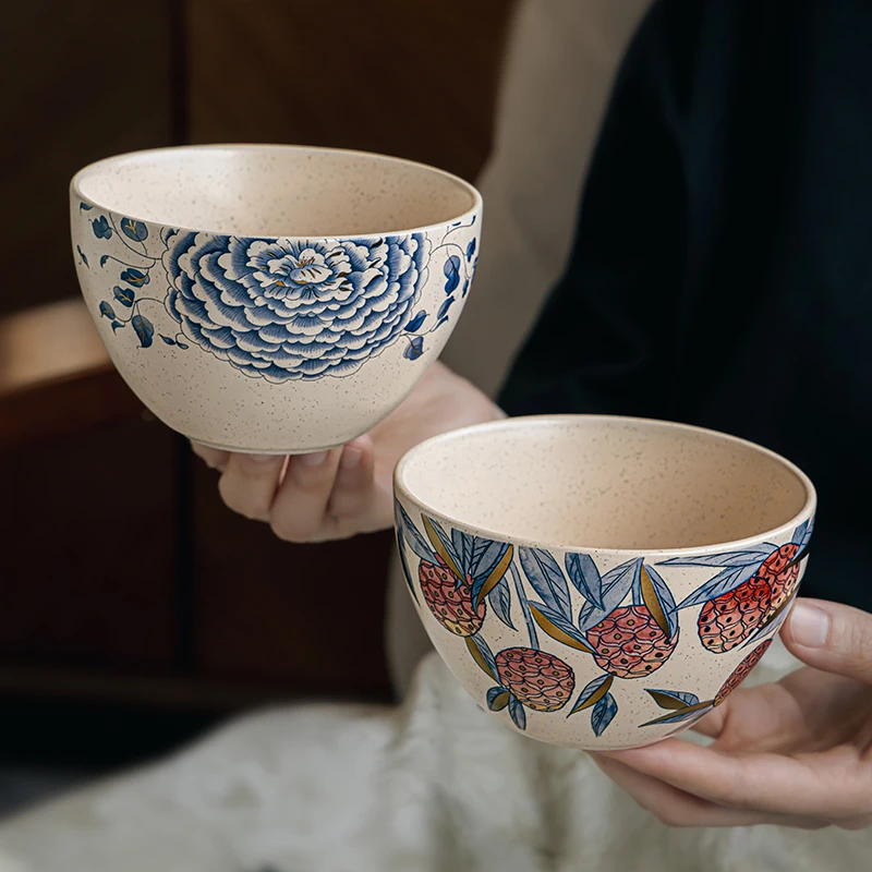 小悠家 特别好看的饭碗复古芝麻釉陶瓷碗个人专用吃饭碗甜品碗