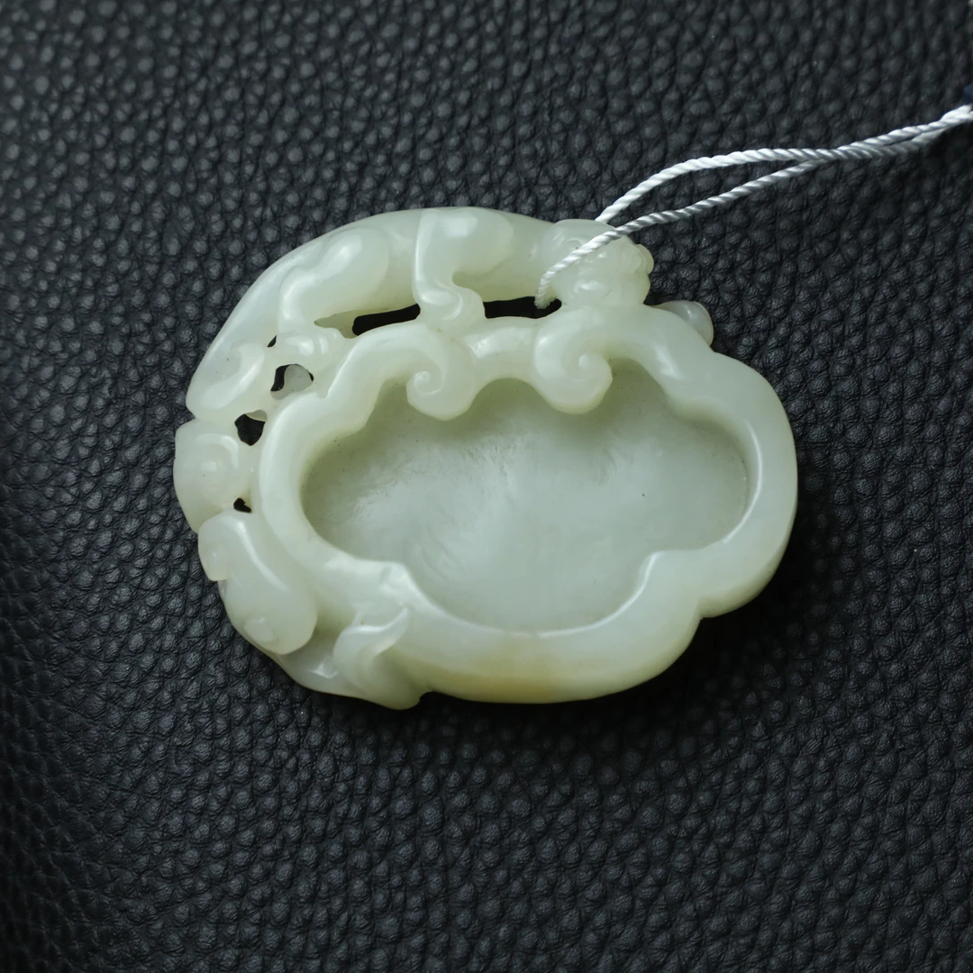 TCWWA07406清晚和田白玉螭龙纹水盂