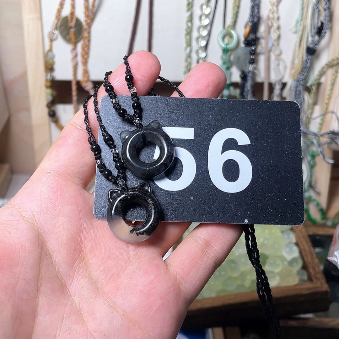 蛇纹石玉合金颈饰