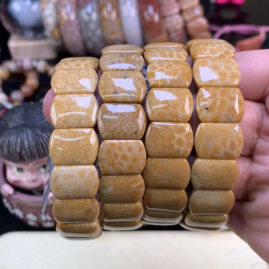 【闪购商品】颈饰未镶嵌硅化珊瑚（珊瑚玉）29号金枫叶单价88一条