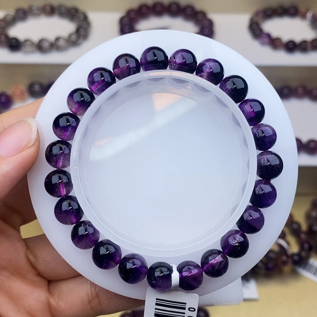 水晶手链未镶嵌紫超七8+