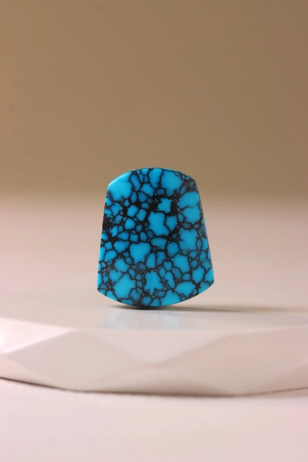 原矿绿松石精美乌兰花平安无事牌，高瓷高色玉化蓝，佩戴佳品