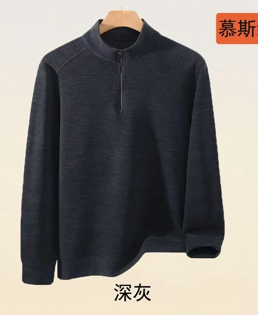【退货补运费】宽松阔版半拉链老钱风高品质羊绒针织衫卫衣