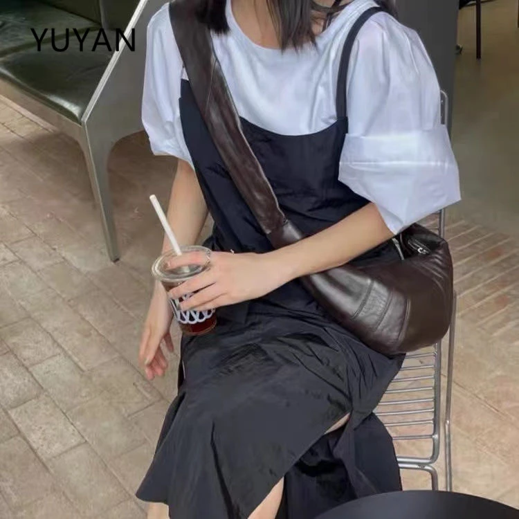 牛角包小号2025新款可颂包真皮百搭通勤大容量单肩斜挎包饺子包