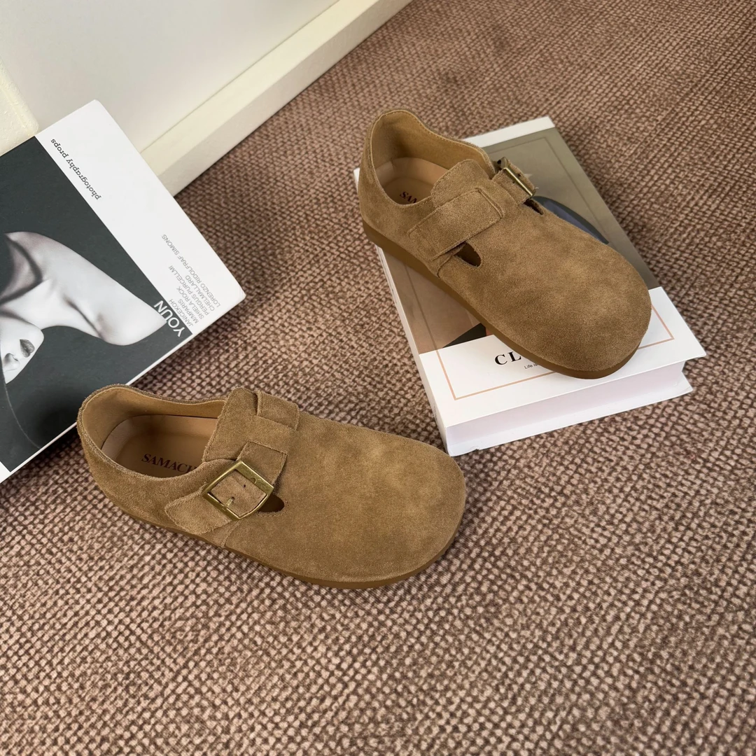 萨玛驰百搭时尚勃肯鞋软底勃肯防滑厚底鞋/165120015休闲鞋平底鞋