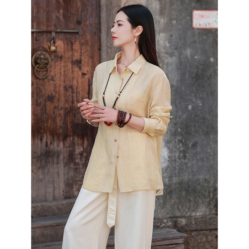 【苏西】 薰香2025新款长袖时尚衬衫S10563