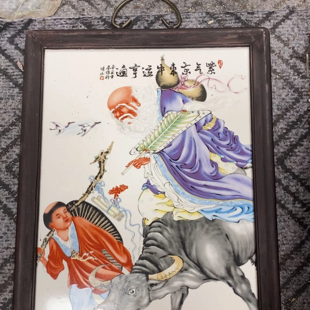 瓷片37*28厘米景德镇瓷板画柴窑烧制