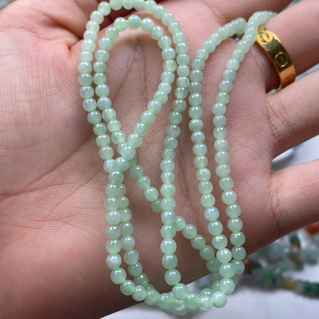 翡翠散珠天然翡翠珠串