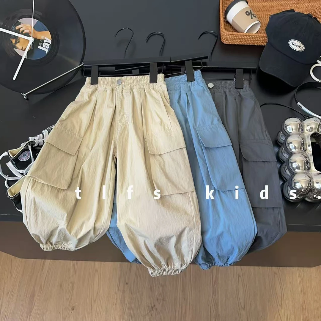 童例「25307束脚口袋防蚊休闲裤」夏儿童薄款韩版男童女童潮流长裤