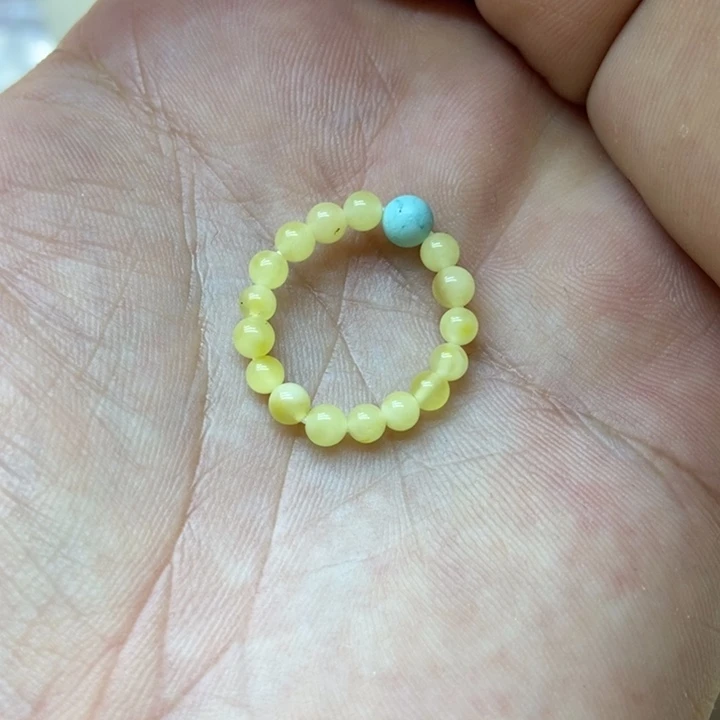 未镶嵌琥珀裸石戒指