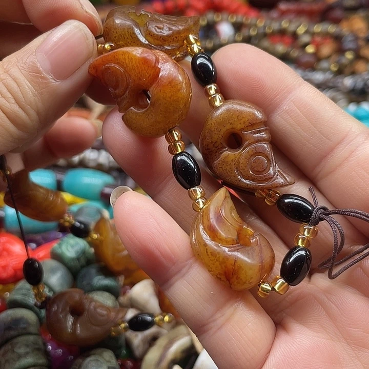 玛瑙/玉髓未镶嵌玛瑙手镯项链谢谢谢