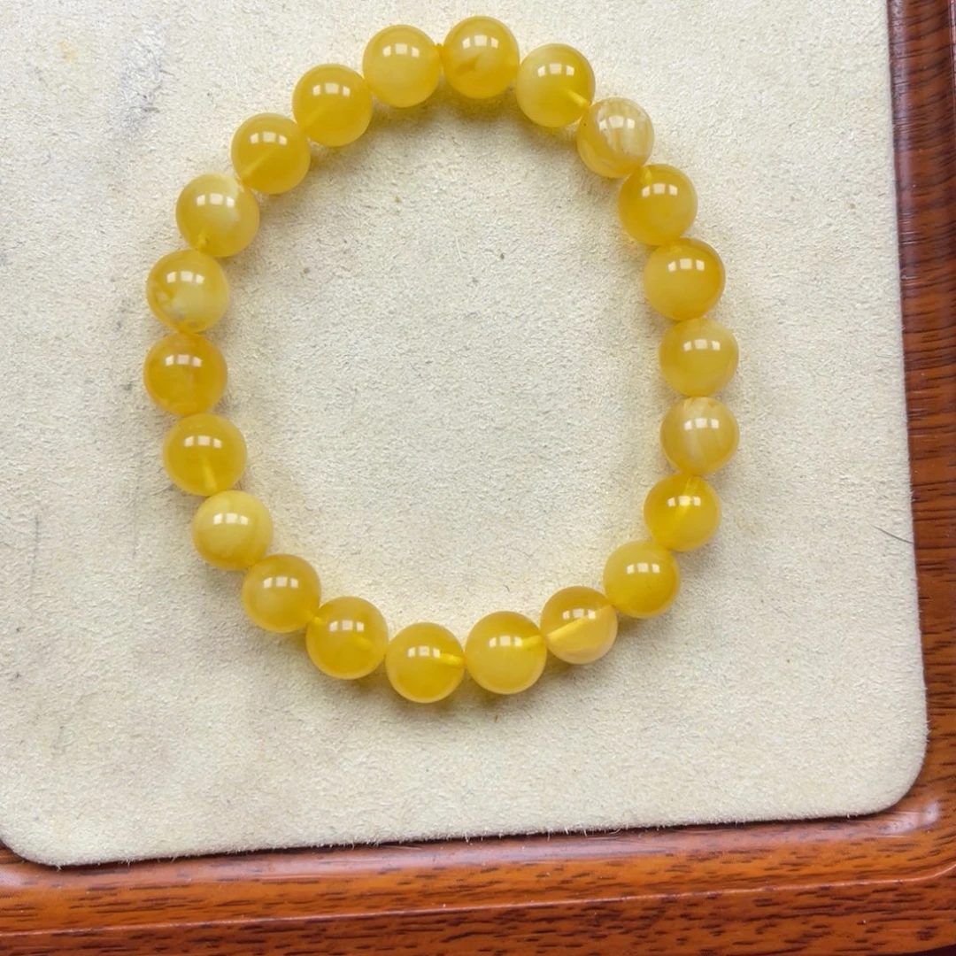 蜜蜡未镶嵌裸石手串