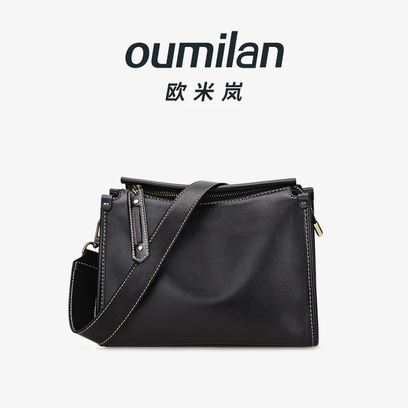 新款雅丹牛皮气质单肩斜挎包包百搭复古时尚简约休闲包包棕色肩包