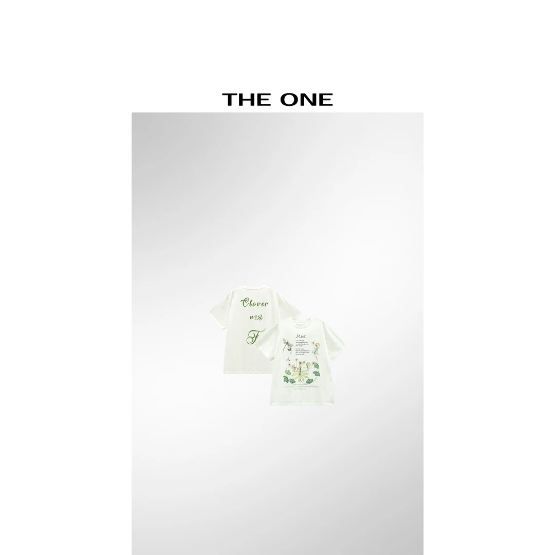 【AZE JIA】花仙子 早春新款纯棉百搭休闲短袖T恤XM41221T1