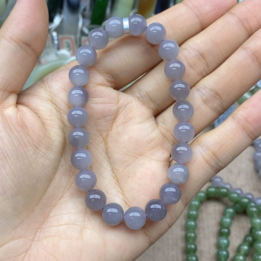 和田玉手串未镶嵌涛*卡8