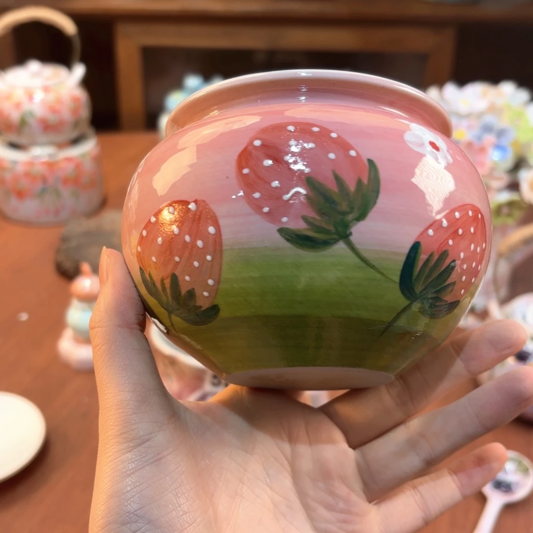 景德镇手绘高温釉下彩陶瓷茶具