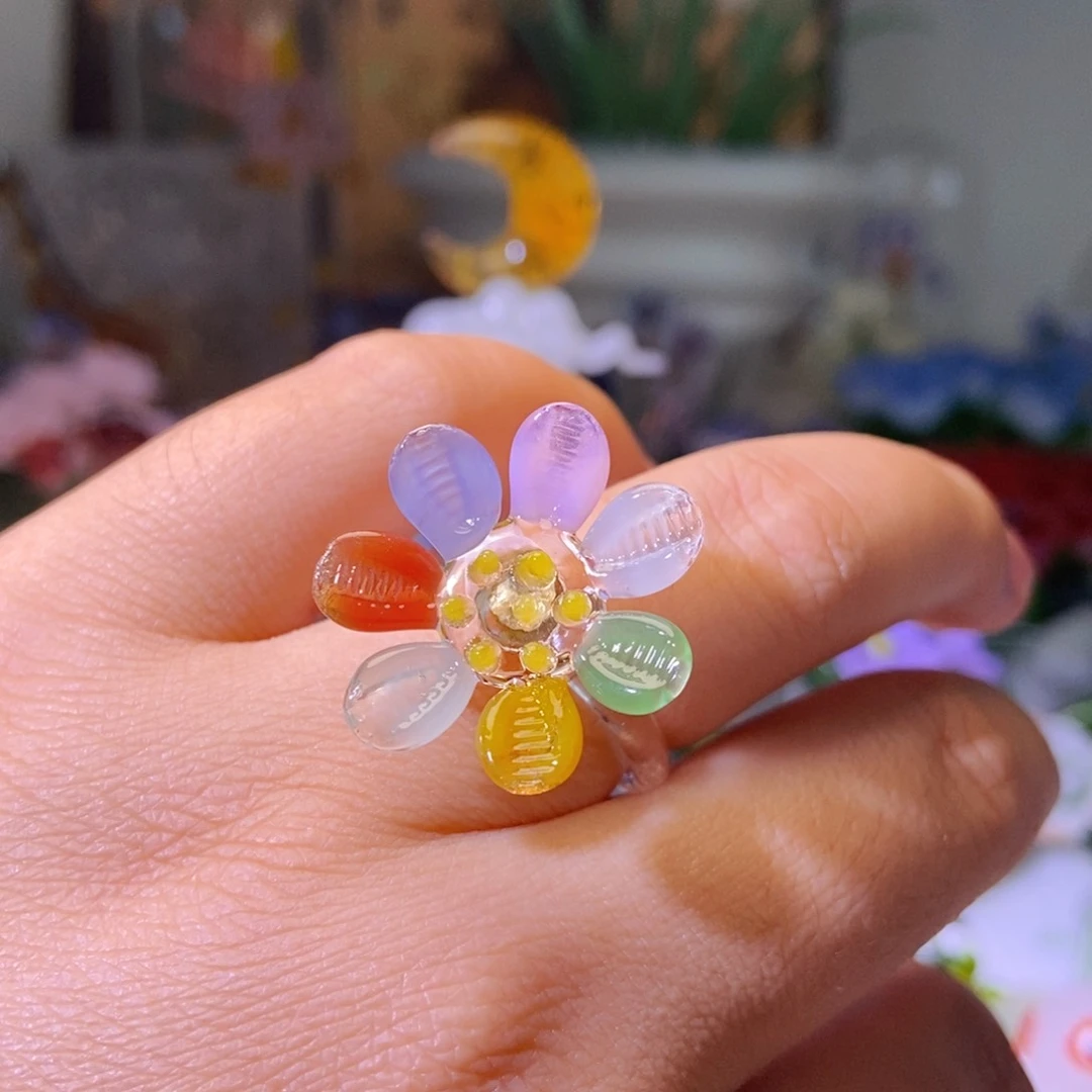 琉璃手工艺品戒指