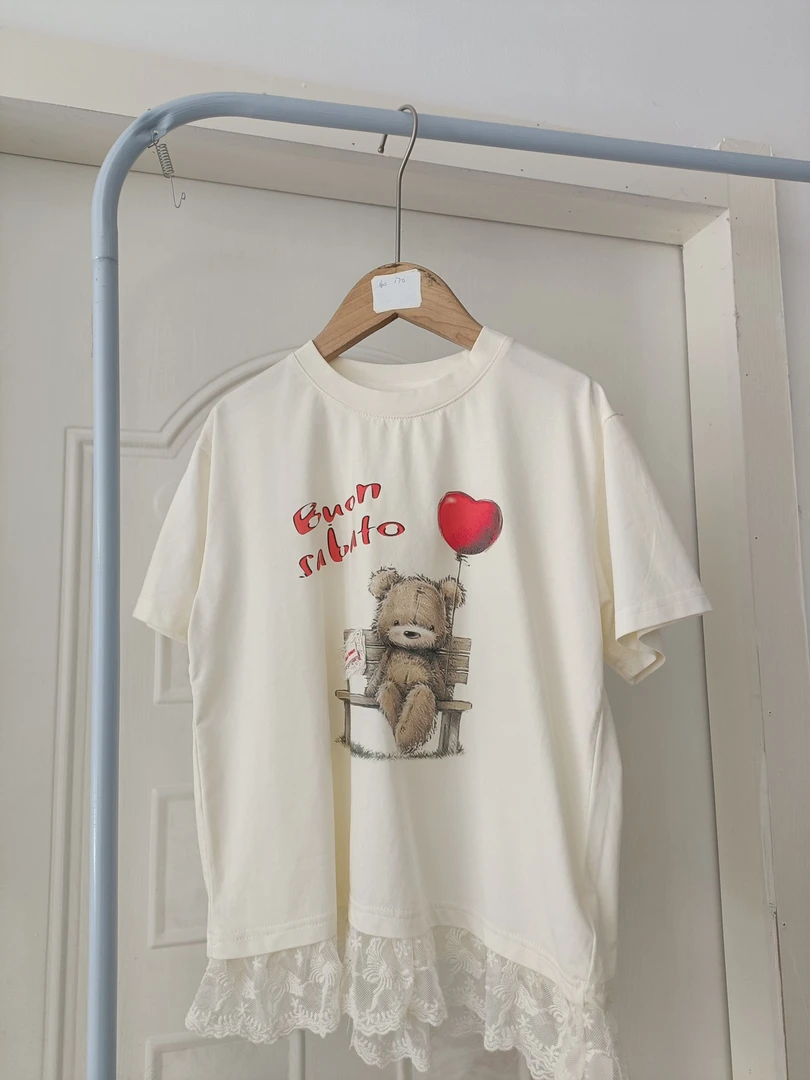 《昊妈家》女童夏季印花韩版短袖9535