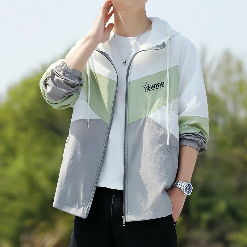 夏季冰丝防晒衣男2025新款防紫外线薄款透气防晒服户外钓鱼外套潮