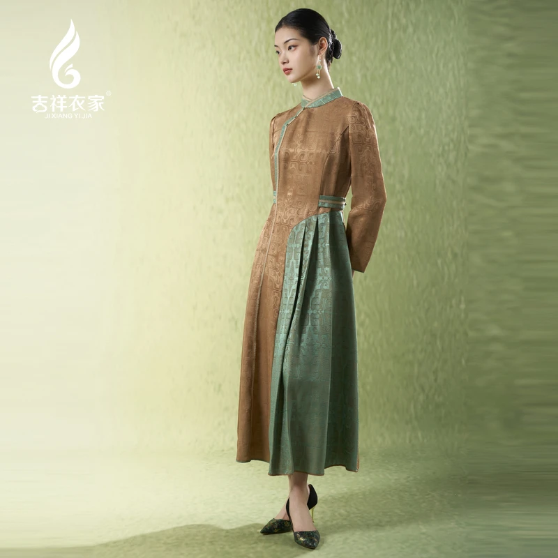 JIXIANGYIJIA/吉祥衣家半盏青绿（连衣裙）951237285